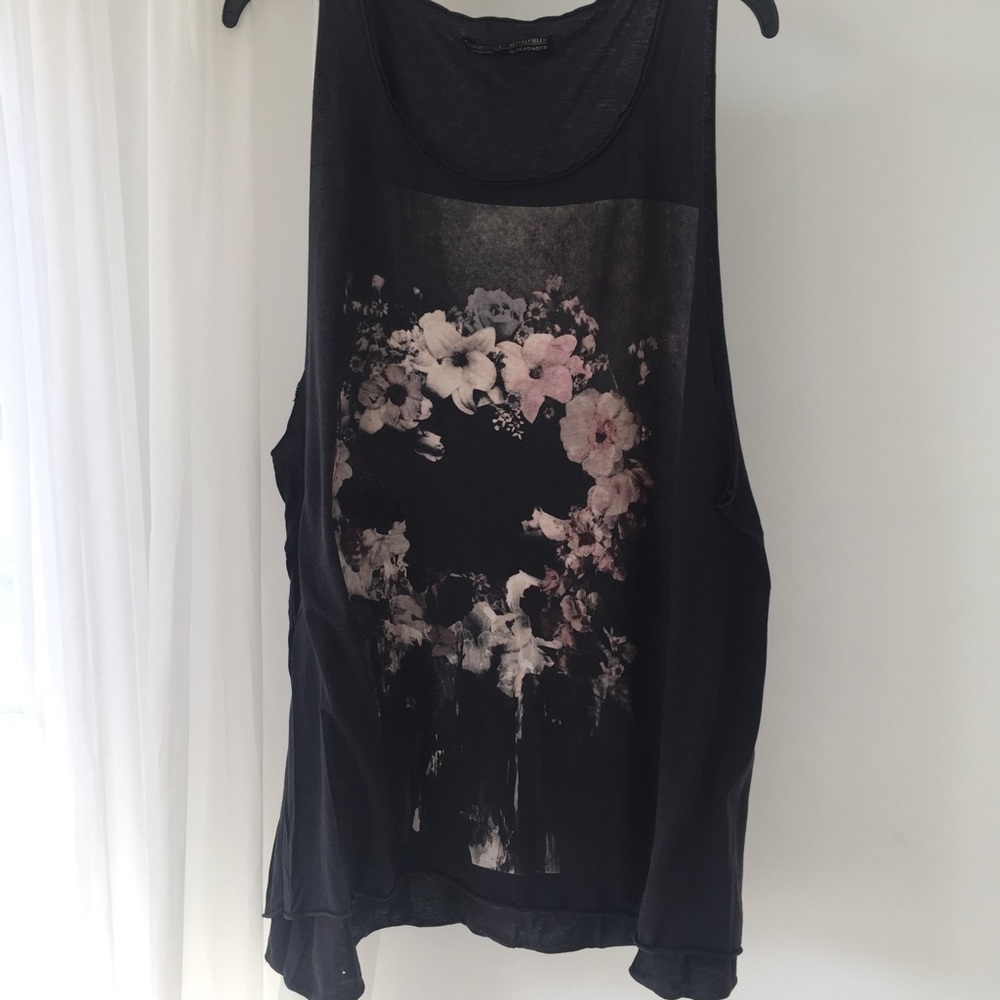 ALL SAINTS oversized floral tank top